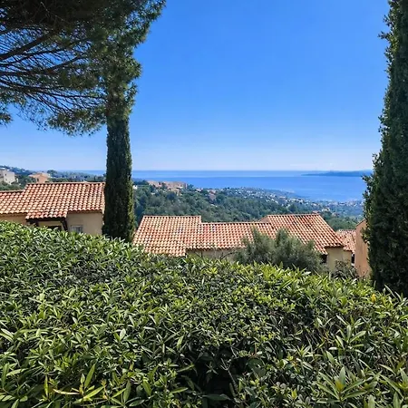 Les Terrasses Azur, Vue Mer, Piscine Et Tennis 아파트 로크부른수르알젠스